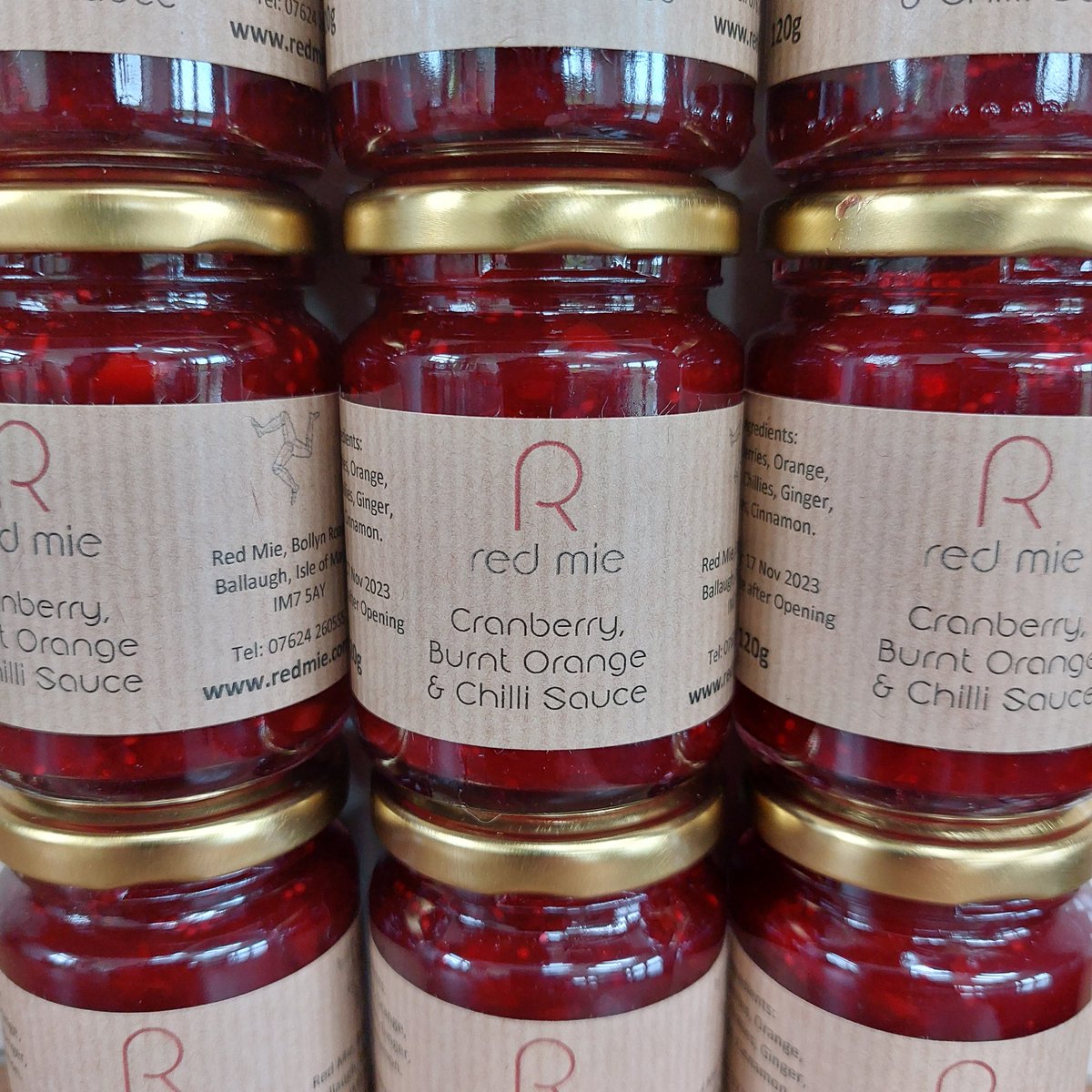 Our festive Cranberry, Burnt Orange &amp; Chilli Sauce completely sold out at Laxey Market yesterday but we are making more as its such a hit 😋 We also offer FREE DELIVERY on 8th and 22nd Dec on items in our shop inc. gift boxes 🎁 Thank you for supporting local this Christmas 🎄