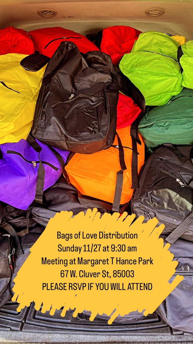 CoachOutley's tweet photo. Bags of Love Distribution TODAY at 9:30 https://t.co/XcubNiym5C