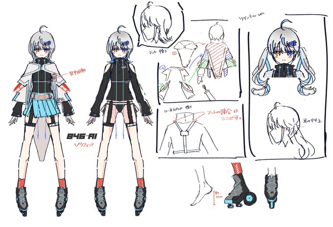 やしろあいちゃん(@yashiro_ai )の新衣装のキャラクターデザインをさせていただきました!(Live2Dイラストはまふゆ先生です)
自信作です!よろしくお願いいたします! 
