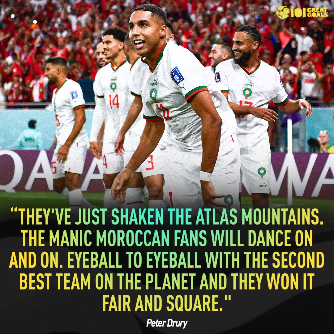 101greatgoals's tweet photo. Peter Drury is a goat on the comms.

#FIFAWorldCup | #Qatar2022 | #BELMOR https://t.co/pGMgNTvxc2