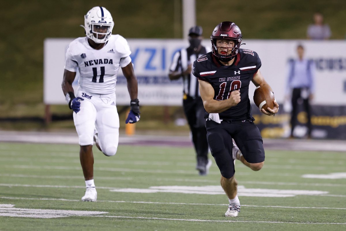 NMStateFootball's tweet photo. Following his monster game against Liberty, @diegopavia02 has been named CFPA National Performer of the Week #AggieUp https://t.co/TZKh4MQDy6