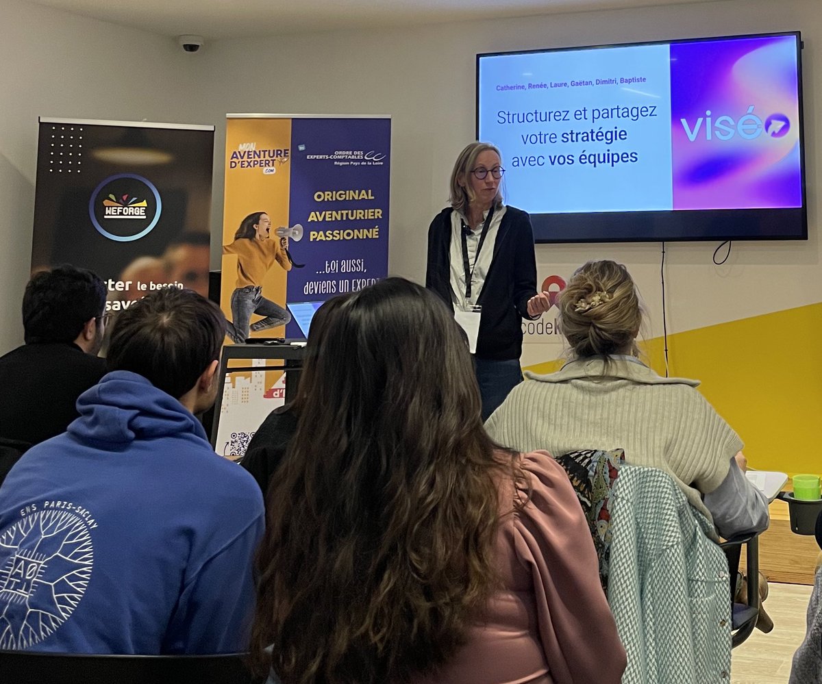 We_Forge's tweet photo. 🖥️ Pitch #1 VISÉO
Une plateforme web collaborative dédiée à la stratégie de l’entreprise et des objectifs business
#SWAngers #Banzaiii https://t.co/OZd8XUwgPY