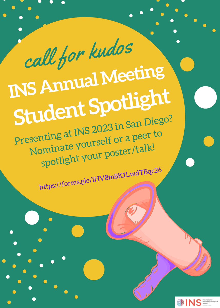 ins_slc's tweet photo. Introducing our #INSstudentspotlight for the upcoming @INSneuro #INS2023inSanDiego! Nominate yourself or a peer here: https://t.co/BX9TQyrvNe https://t.co/Y3Go8UO6h3