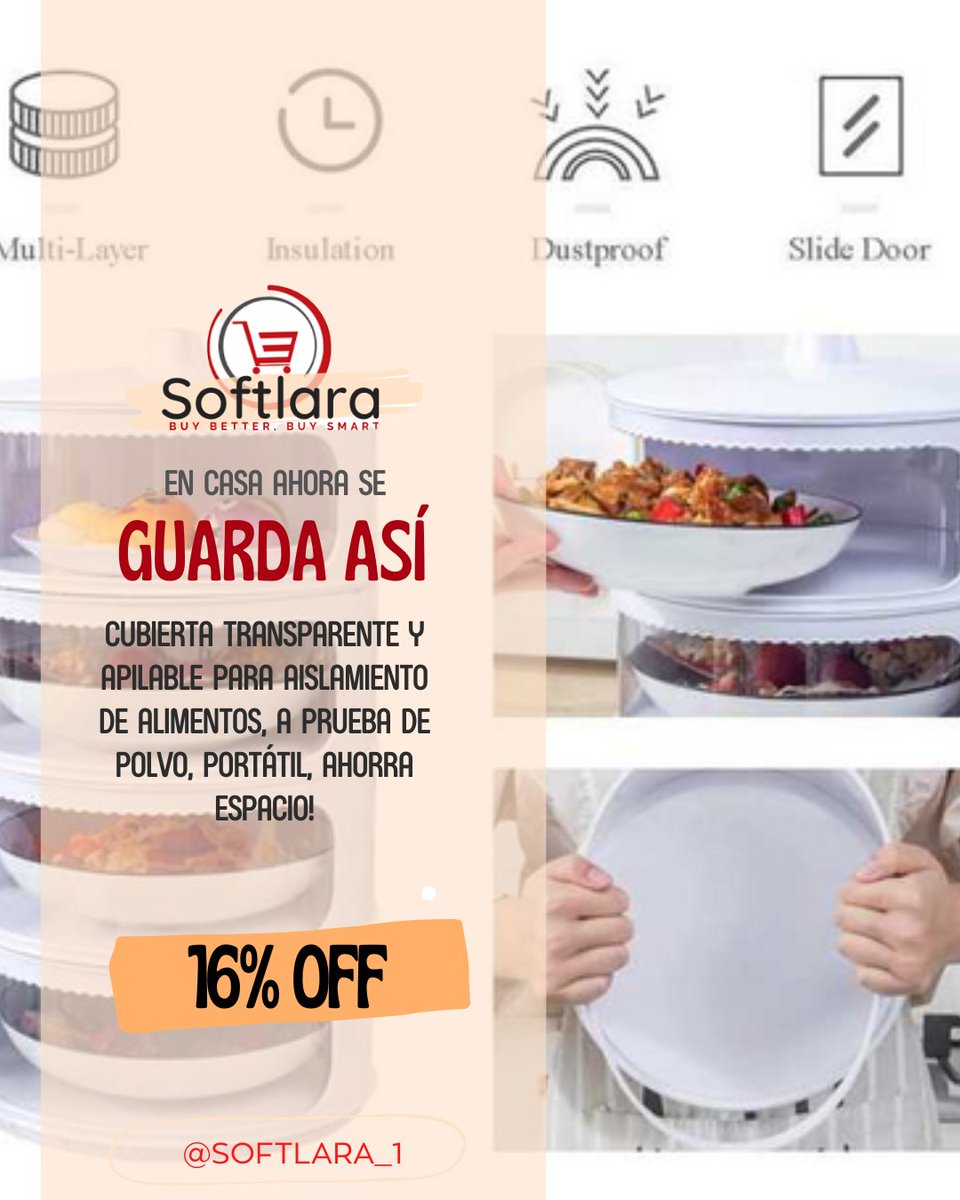 Softlara_1's tweet photo. Cubierta transparente y apilable para aislamiento de alimentos, a prueba de polvo, portátil, ahorra espacio!

@softlara1 

#hoy #promociones #lonuevo #lomasviral #entendencia https://t.co/k7Pva2t2RE