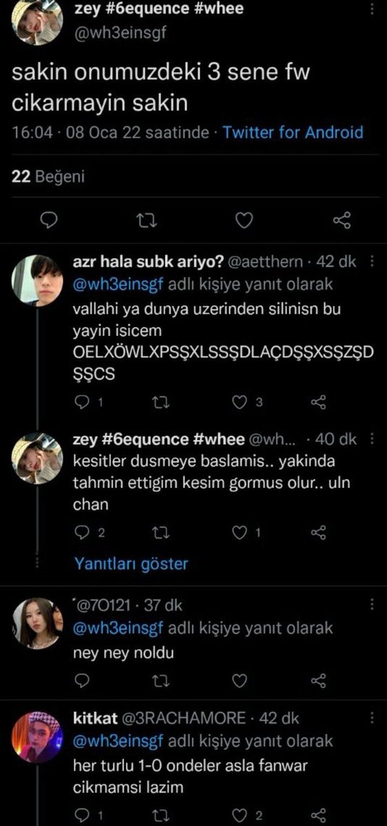 smlkbttr's tweet photo. Chan fanlarını yine zortlatmış https://t.co/NrYZaVR0zr
