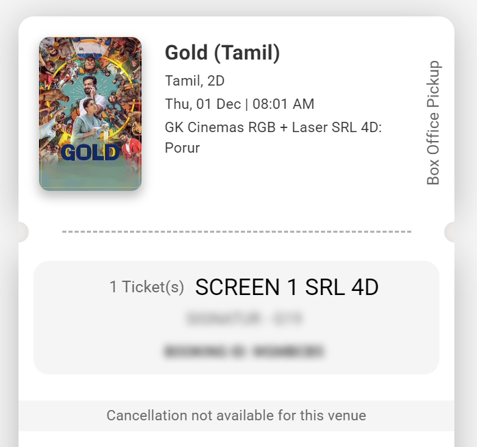 shrutitv's tweet photo. #goldFDFS booking done at @GKcinemas 

@PrithviOfficial #Nayanthara #AlphonsePuthren 
@Magicframes2011 @PrithvirajProd @Subbiahshan
@TheteamOffl @Karthikravivarm  @VenkatRamanan_ @Trendswoodcom @sendil9Oskid 
@GaneshGkcinemas 
 #Gold https://t.co/mP6raAoNxd