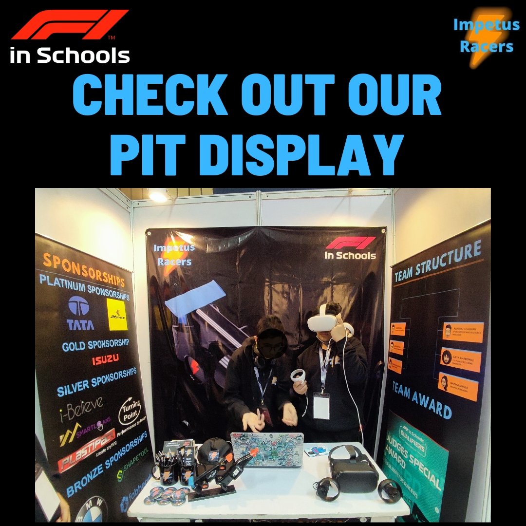 ImpetusRacers's tweet photo. This was our pit display! Check it out! And yes we had 2 oculus quests!! Waiting for next time!!
#f1inschoolsindia #f1inschools #ImpetusRacers #f1inschoolsnationals #follow #aispv #impetus #season5 #sponsor #socials #stem #Nationals #F1 #vr #pitdisplay #oculusquest #meta #finals https://t.co/fq12GUnveK