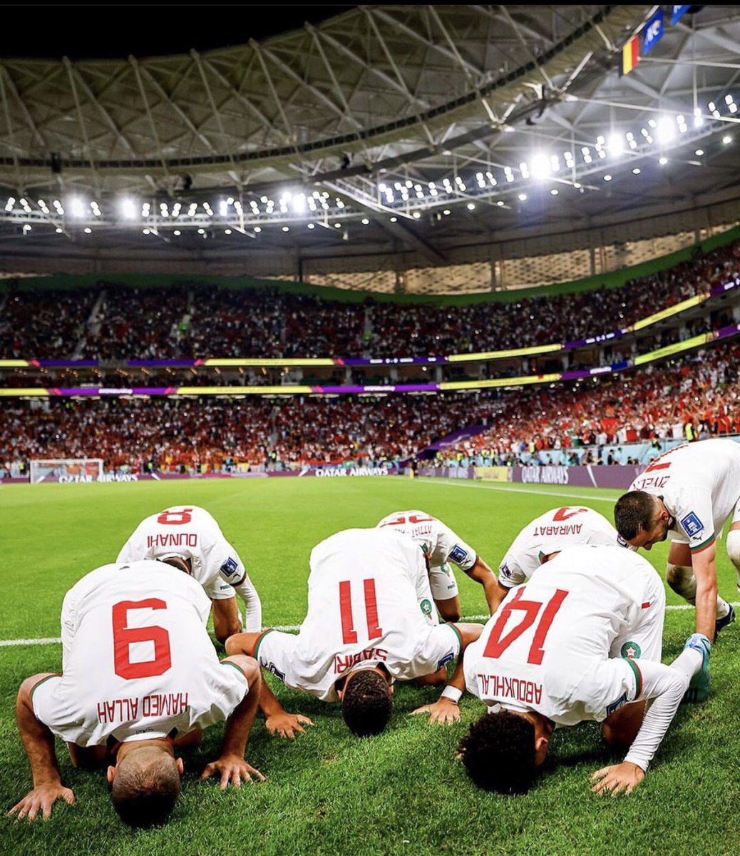 صورة اليوم

منتخب الساجدين فخر المسلمين والعرب 🤍

مبروك الفوز وفالكم مع المنتخبات العربية التصدر والتأهل والكأس بإذن الله تعالى 🤲🏽

 #المغرب_بلجيكا 
#كأس_العالم_قطر2022