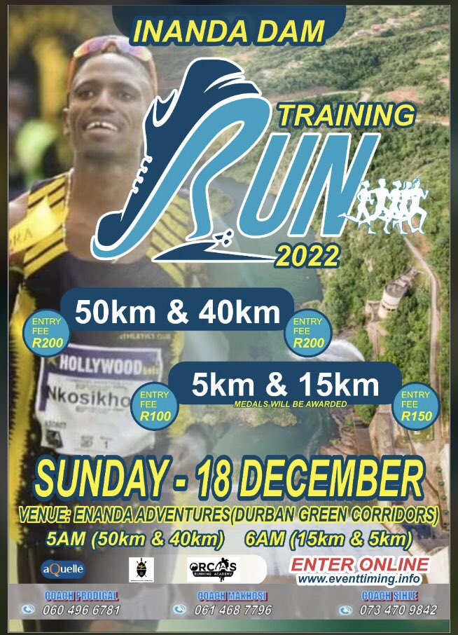 RunnersSense's tweet photo. Training never stops Coach @Prodi_Khumalo #InandaDam https://t.co/jdcoeUT51n