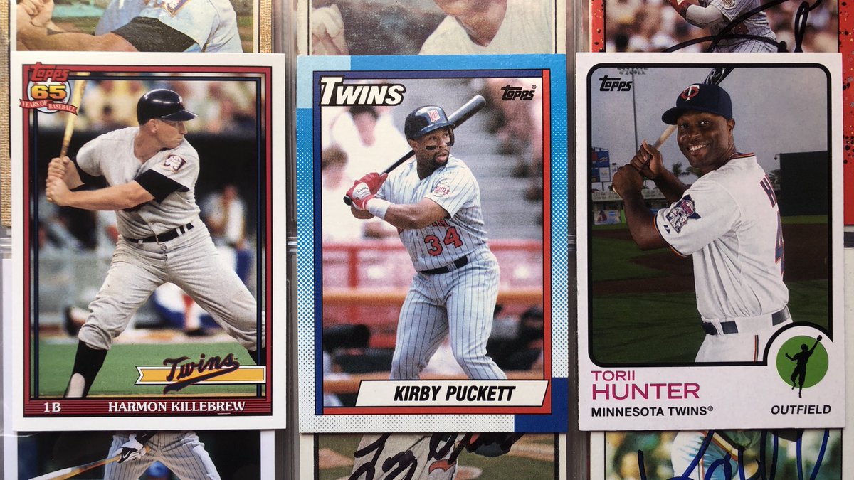 Retweet for a chance to win these Harmon Killebrew, Kirby Puckett, and @ToriiHunter48 cards.