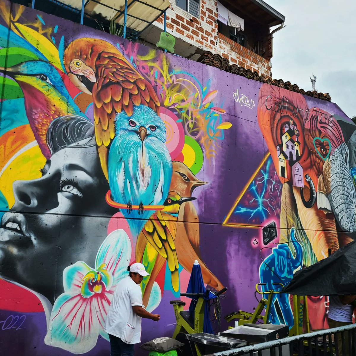 SceniC_MCMLXXX's tweet photo. Once the most violent suburb on Earth, #Communa13 has transformed itself. Art, music, and the aroma of street food have replaced the brutality and fear that once filled the streets.

Cancel your bias and come check out this amazing place.

#Colombia #StreetArt #WorkRemote #Travel https://t.co/zE1WCBd0kj