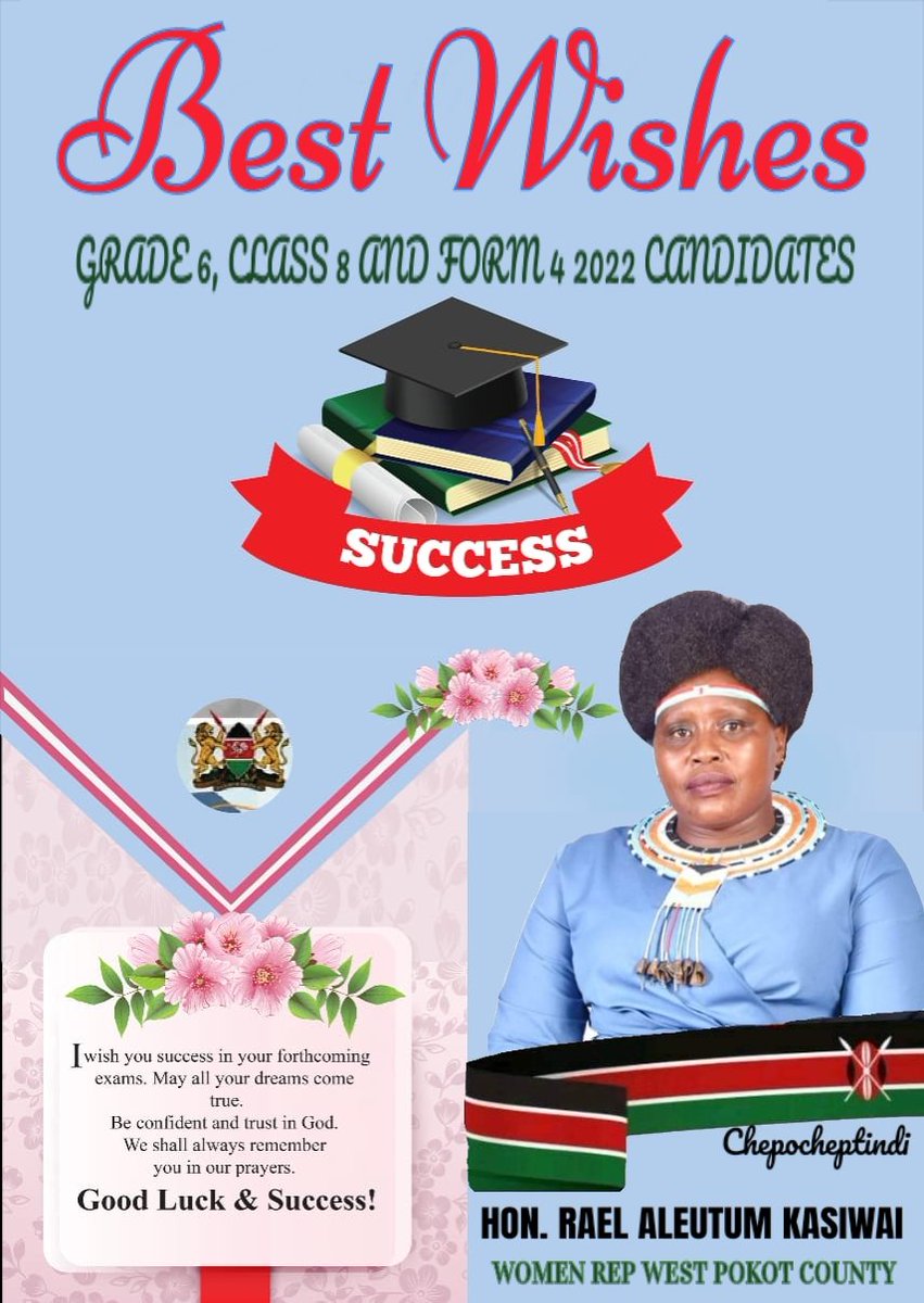 RaelKasiwai's tweet photo. Best of luck Grade 6, Class 8 and Form 4 in the forthcoming exams.
#MamaMkombozi https://t.co/SfkAIOMKwh