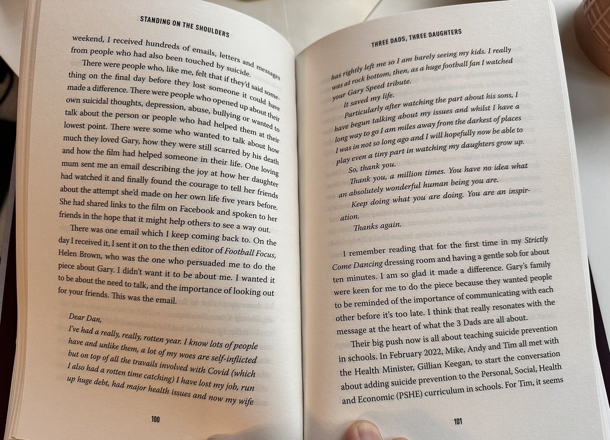 mrdanwalker's tweet photo. I just want to thank you for all the amazing messages about this today.

Since last year, almost a dozen people have said watching it has saved their life… which really knocks me off my feet.

I put a letter from one of them in a chapter of my book about the @3dadswalking https://t.co/ATKPmTyj73