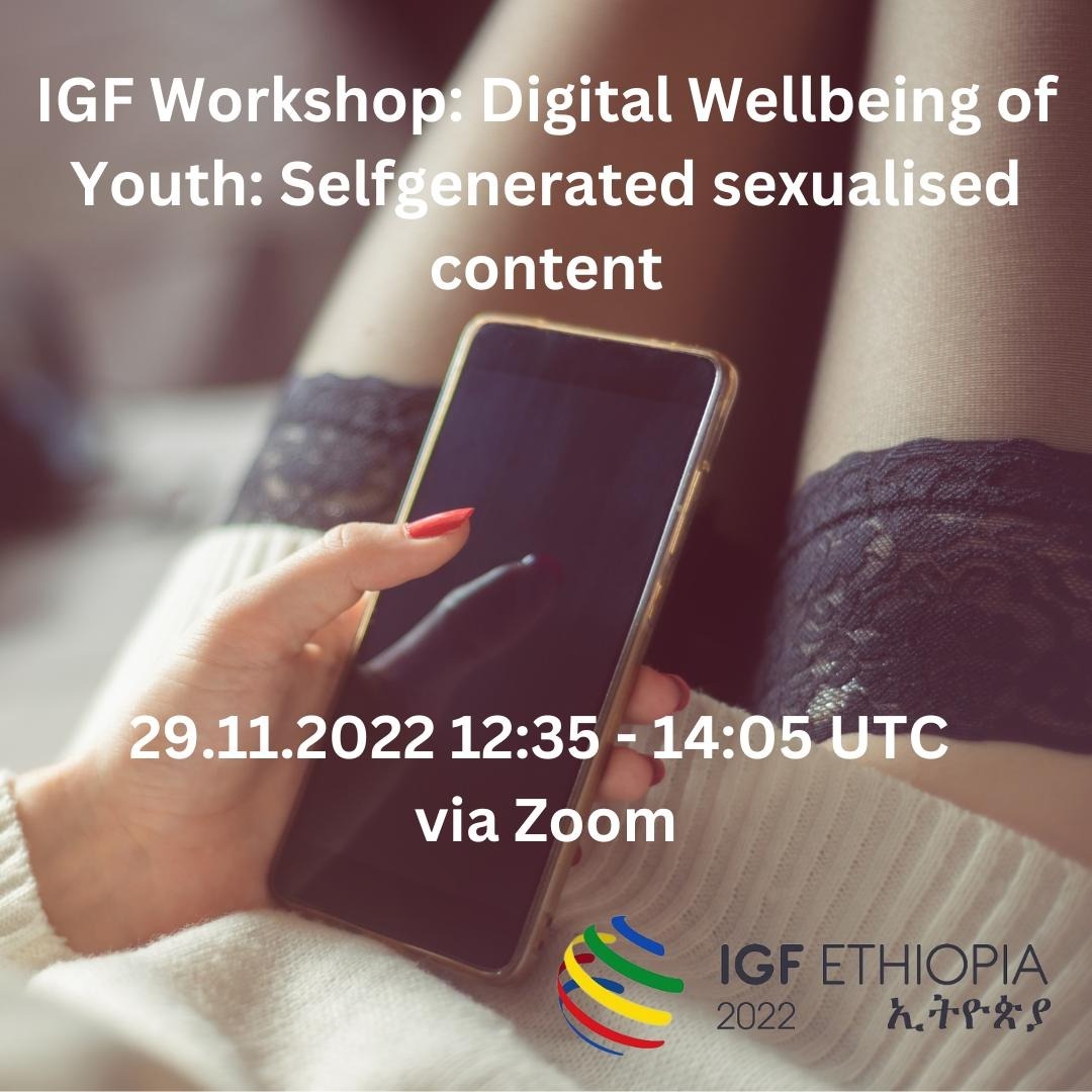 netmission's tweet photo. Join #IGF2022 at WS183 tomorrow with our #NetMission alumna, Stella Teoh, and other speakers in room CR3 or via zoom to discuss the growing concerns of self-generated sexualized content by youth and children.
#IntGov #Youth https://t.co/kZGGe8MQ9y