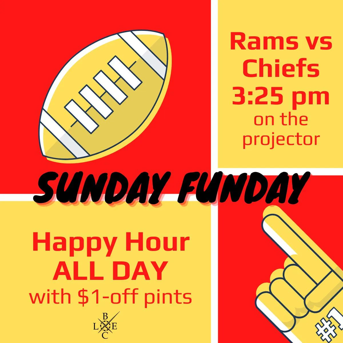 🍺 SUNDAY FUNDAY 🏈

It's Happy Hour ALL DAY in the taproom with $1-off pints! Chiefs game starts at 3:25 pm &amp; we will have it on the projector. "Fall Fest" Caramel Apple Sour is still on tap! Grab it while it's still here. 

#sundayfunday #letsgochiefs #drinklocalkc #jocobeer