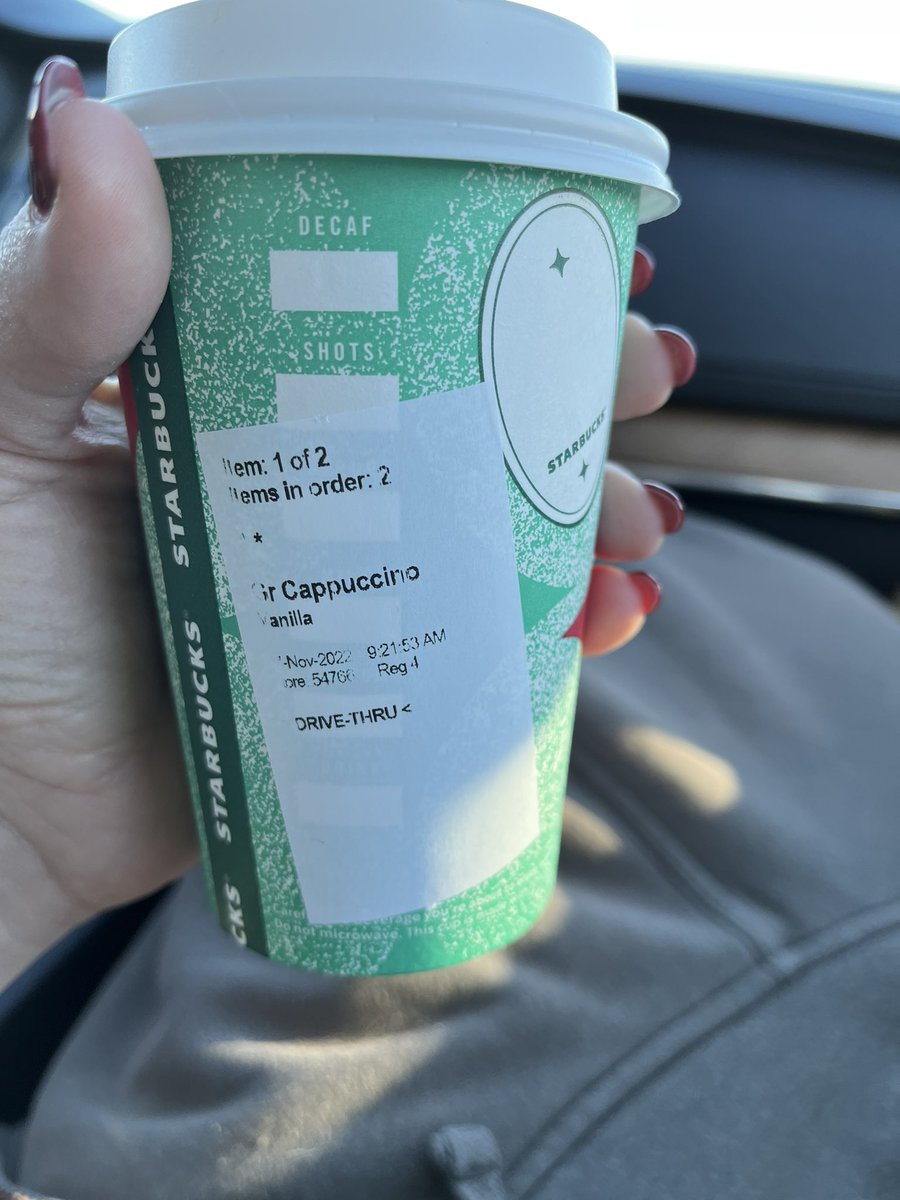 drmslattery's tweet photo. When you really want a caffeine free hot beverage in 40 deg weather and they give you someone else’s order. 😩@Starbucks #starbucksfail #starbucks #nochaiforyou https://t.co/B30lxDr4lo