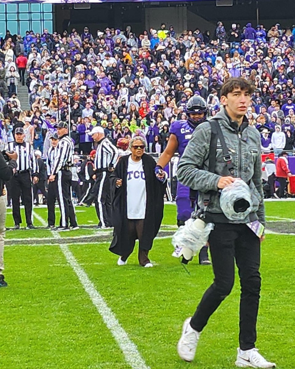 Tossing the coin at the TCU vs Iowa game was such an experience for me. I have participated in TCU Women's basketball,  men's basketball and now football. 
#opallee