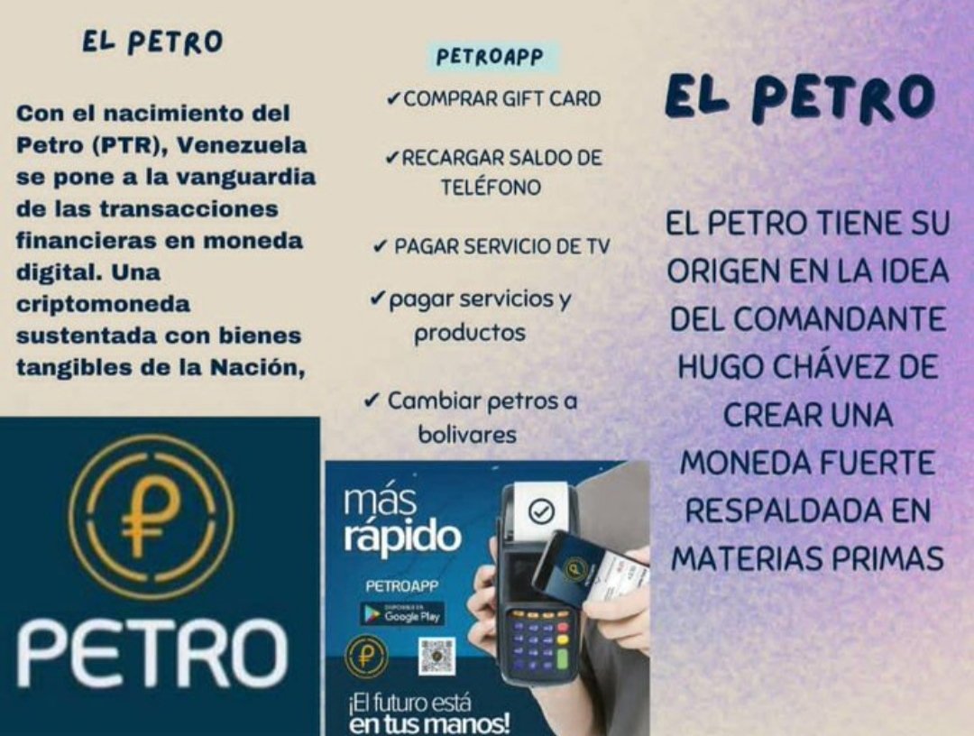 eligop's tweet photo. Con el #Petro, Venezuela se convierte en el primer país con una #Criptomomeda propia, para proteger su economía.
#APP
#27DeNoviembre https://t.co/Q81AM5CTTf