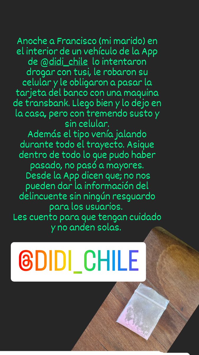 danibellolio's tweet photo. @chile_didi shuper segurooooo. Al menos sean capaces de denunciar a sus empleados y hagan un mejor filtro de quienes están al volante. (Drogadicto y Delincuente). Dudo que no haya tenido antecedentes previos 👇Esto vivió mi marido anoche. https://t.co/e1EKPGvW5O