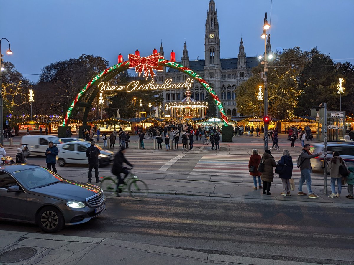 DeverillJ's tweet photo. OK, so it doesn't look quite like Vienna, but I have tried to brighten up a dark, grey and wet afternoon by putting up the Christmas lights on the house #christmas2022 #wien #Lights https://t.co/NIJLMWdLid