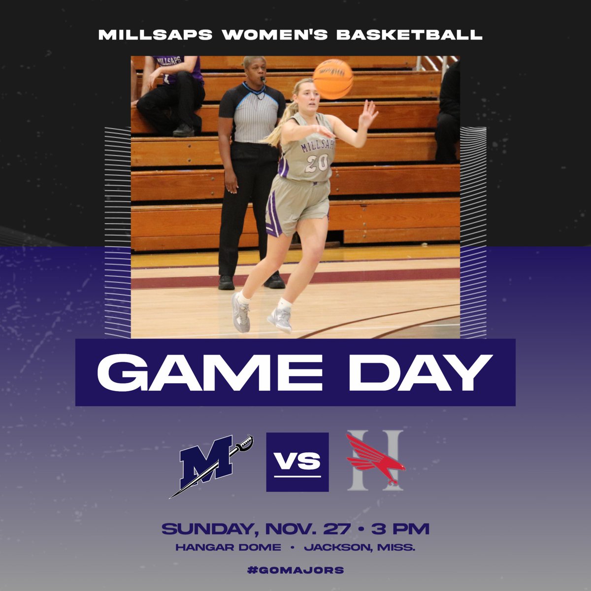 MajorAthletics's tweet photo. .@MillsapsWBB is focused and ready to finish the Millsaps Thanksgiving Classic strong! 😤

🆚: Huntingdon
⏰: 3 PM
📍: Jackson, Miss.
🏟: Hangar Dome
🖥: https://t.co/jtZeI2DAWZ
📊: https://t.co/OFKhTHnegy

#GoMajors https://t.co/Hp1f6VMTVT