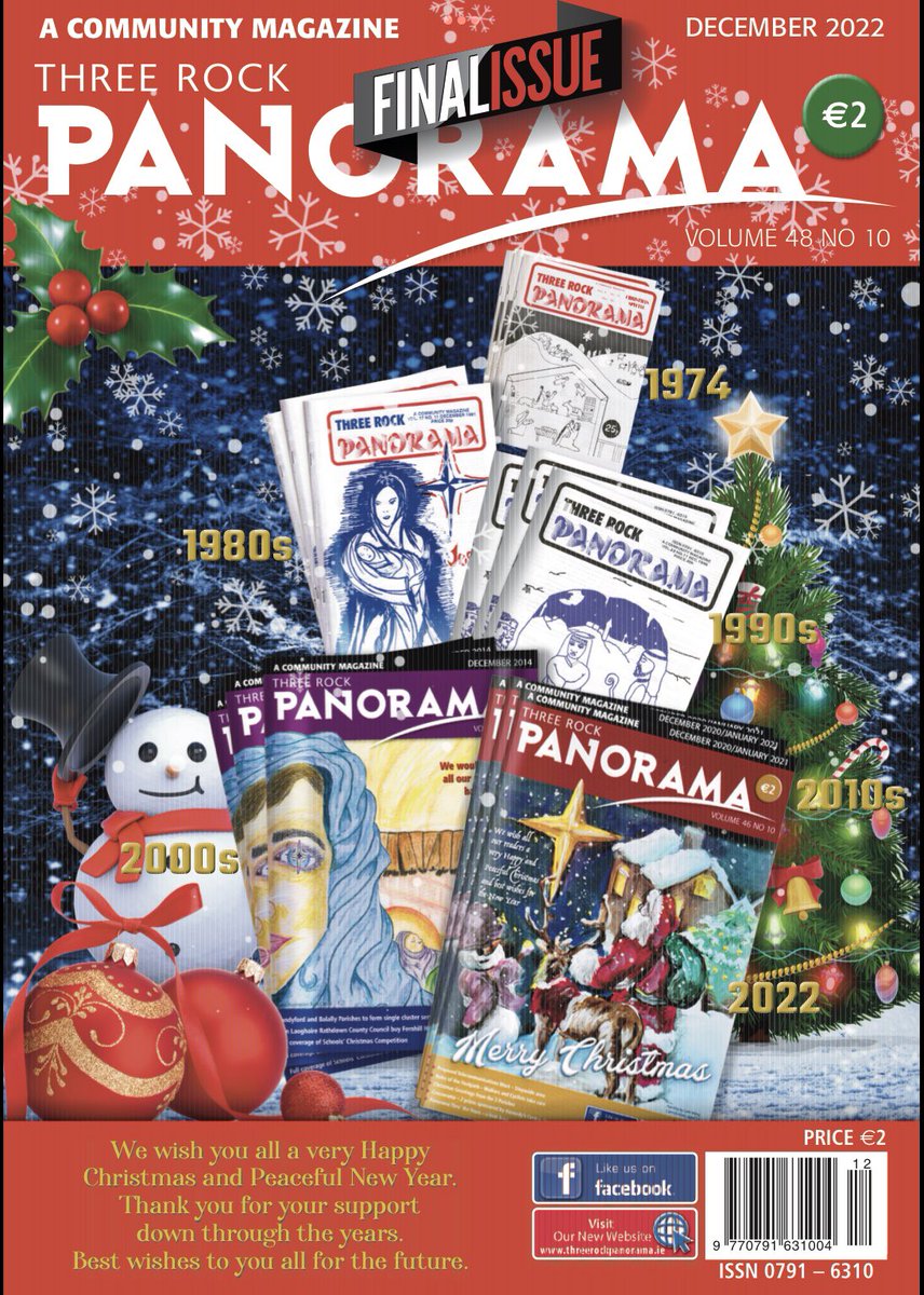 PanoramaThree's tweet photo. The December 2022 edition of Three Rock Panorama is now on sale through all our loyal retail outlets. It will be available on our website soon. This is the final edition of Panorama, after 48 years of publication. Many thanks to all who have supported Panorama over the years. 👏 https://t.co/bYxENmO1yo