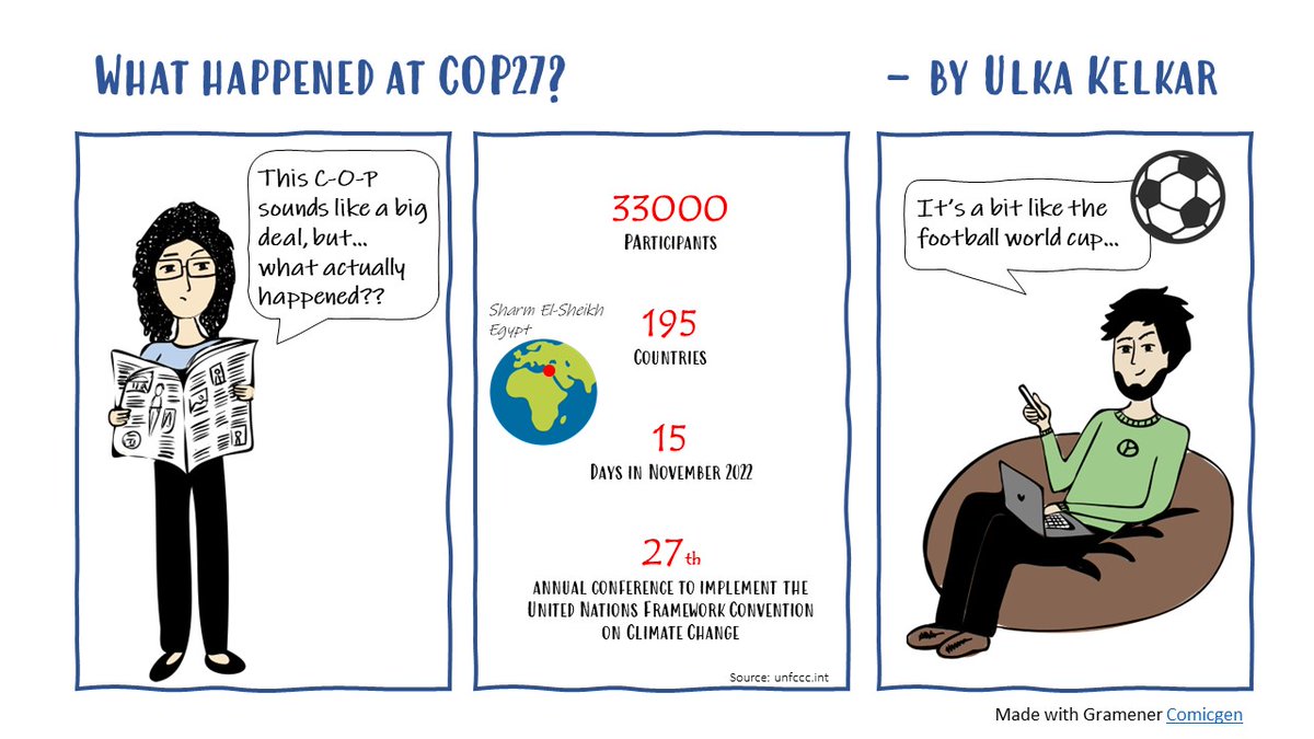 My #comic on "What happened at #COP27?" (1/5)
Using #comicgen <a href="/richielionell/">Richie Lionell 🇮🇳</a> 
Based on my article in Indian Express
indianexpress.com/article/opinio…