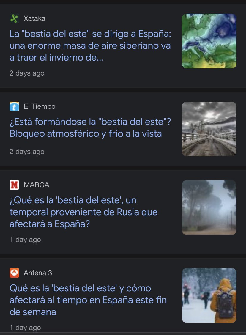 pablosanchez_tv's tweet photo. “La bestia del este” no salgo de mi asombro con lo que se publica en la prensa de España. 
No voy a entrar a las noticias, no seré participe del clickbait, pero entiendo que es el típico desalojo de aire frío de DICIEMBRE. https://t.co/WECa7iOC6i