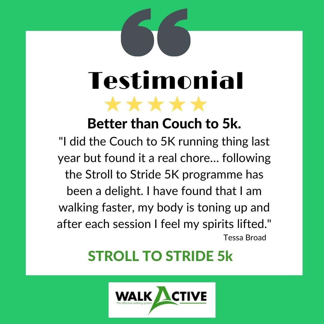 LAST FEW HOURS: Walk Fit with Joanna + FREE programme GIFT - 
Enrol on Stroll to Stride 5 k - 5 ⭐ reviewed programme and we'll gift you Get Started with WalkActive - Worth £25
Ends tonight!
walk-active.com/s2s5k/