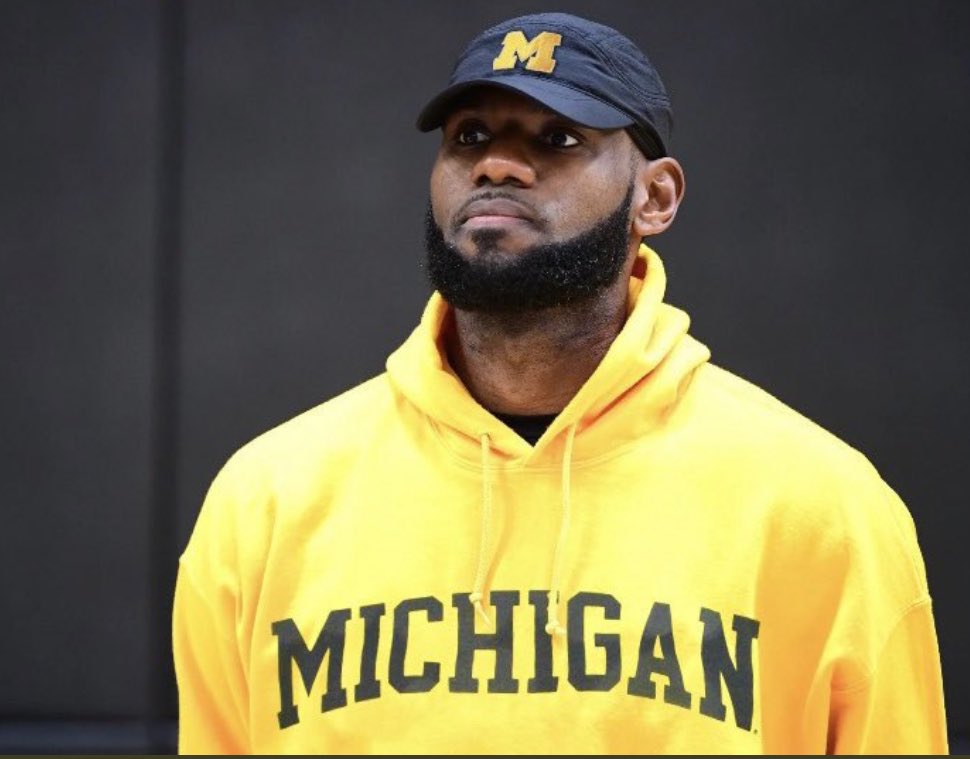 FoleyD12's tweet image. “Been a Michigan man since the day they brought on Harbaugh. I knew he’d turn the program around”- @KingJames