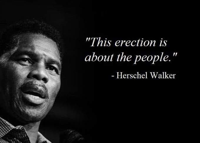 TadleyTea's tweet photo. @tedcruz and @LindseyGrahamSC just smiled and agreed because they rely on @HerschelWalker's erection to make up for their own impotence. #GeorgiaRunoff #Election2022 #ThisErectionIsAboutThePeople https://t.co/tPqxhYHhCQ