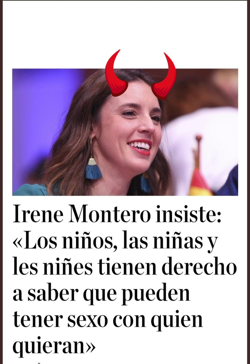 Iherreraa's tweet photo. #ENacional  Aqui Boric apoyando a Irene Montero, que apoya la pedofilia, y cuya ley "si es si" en España ya ha dejado libre a decenas de violadores y pedófilos. A esa clase de gente apoya Boric. https://t.co/83dBSuL9k6