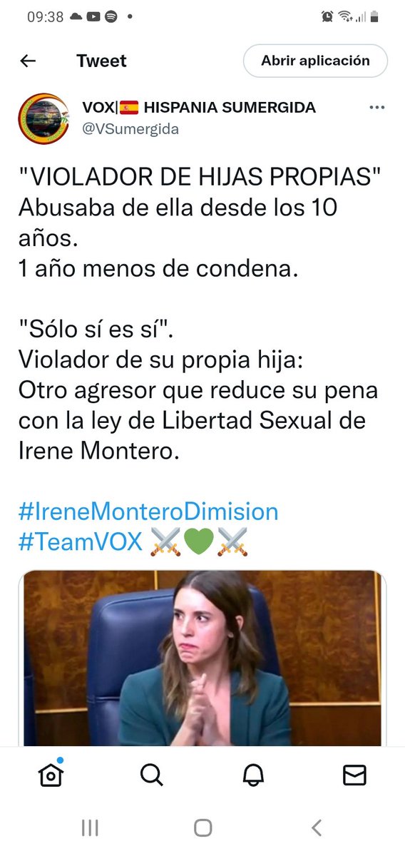 Iherreraa's tweet photo. #ENacional  Aqui Boric apoyando a Irene Montero, que apoya la pedofilia, y cuya ley "si es si" en España ya ha dejado libre a decenas de violadores y pedófilos. A esa clase de gente apoya Boric. https://t.co/83dBSuL9k6