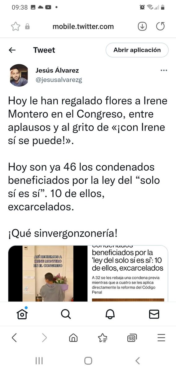 Iherreraa's tweet photo. #ENacional  Aqui Boric apoyando a Irene Montero, que apoya la pedofilia, y cuya ley "si es si" en España ya ha dejado libre a decenas de violadores y pedófilos. A esa clase de gente apoya Boric. https://t.co/83dBSuL9k6