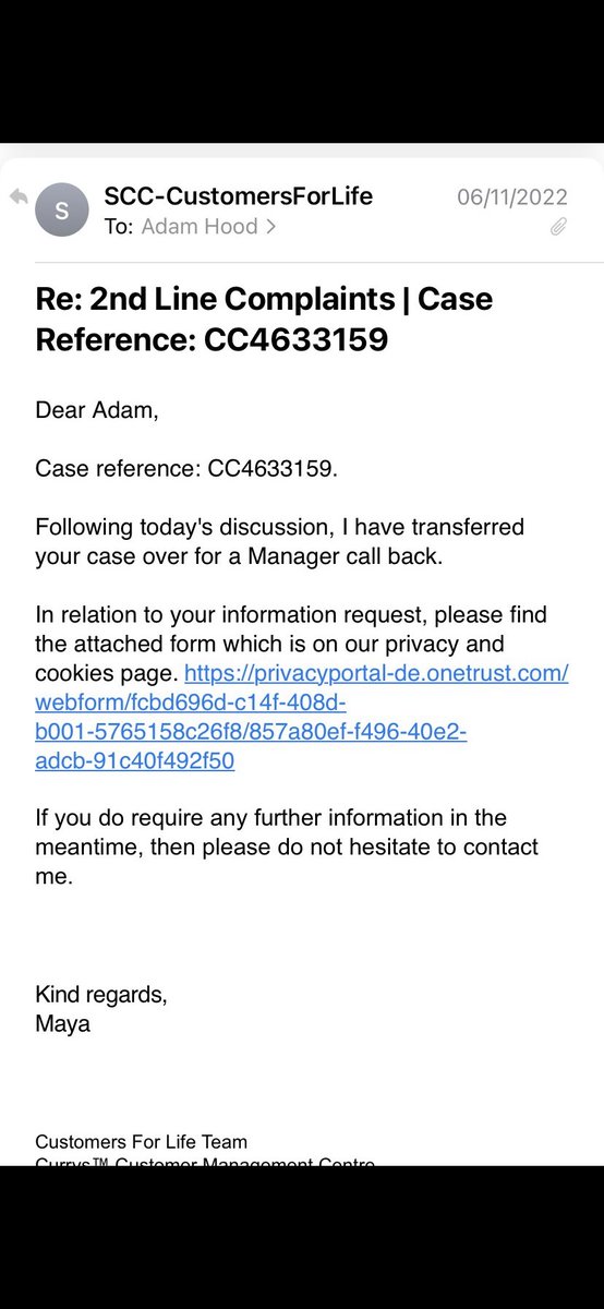 AdamHood25's tweet photo. @currys I’ve sent a DM as requested they have asked me to call. Again. I’m still waiting for this call back and it appears no one is able to assist. https://t.co/KfTcehS0be