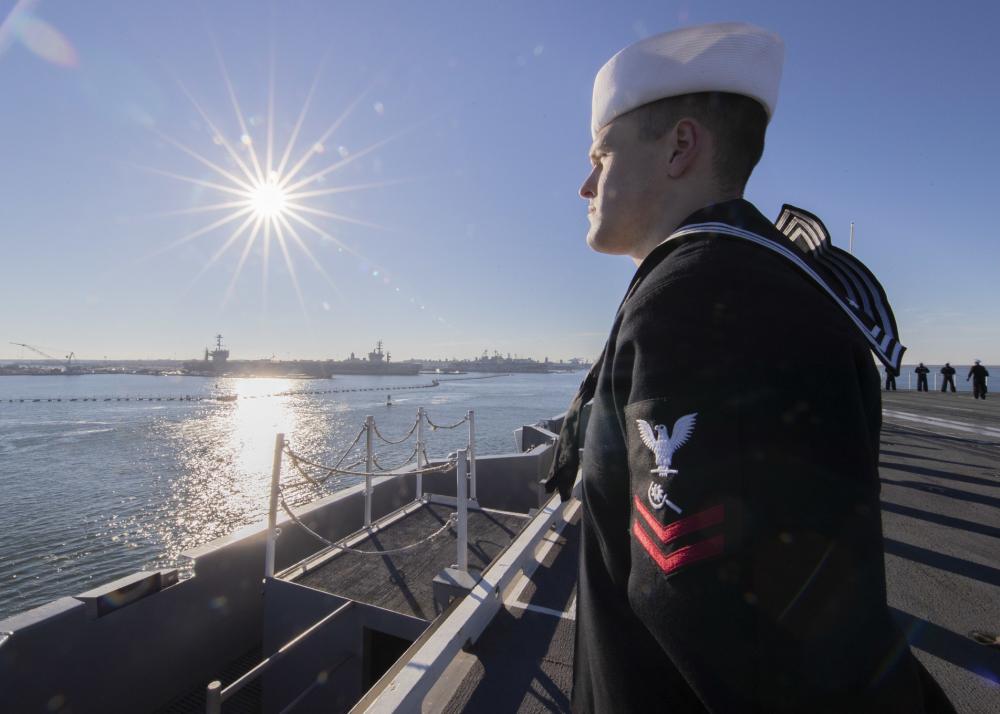 CVN78_GRFord's tweet photo. #HomeSweetHome! The USS Gerald R Ford returned to home port yesterday from it's inaugural deployment.
#WeAreWarship78 #LibertyCall

Read more here:
https://t.co/lLnpb4zjHP https://t.co/TwEFeyQ9uZ