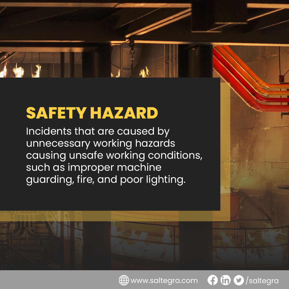 The #ChemicalIndustry's operations can pose a danger to the people working in the field.

Learn about the common hazards they face every day and the role of processing in the chemical industry here: saltegra.com/chemical 

#SaltegraConsulting