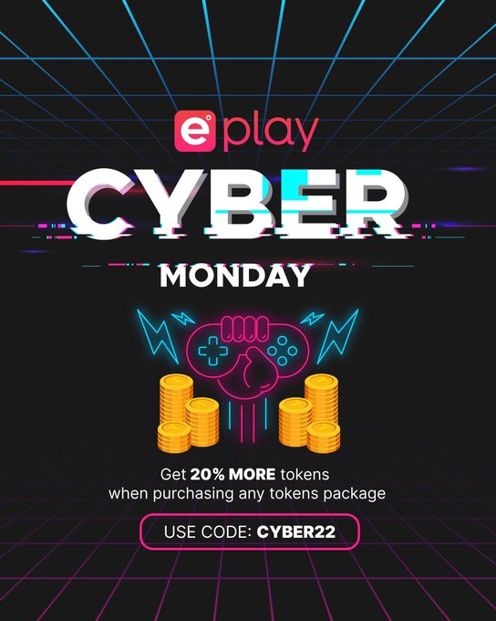 Eplay is having a cyber Monday token sale!!! Did you stock up yet? https://t.co/Dr8nILnspc