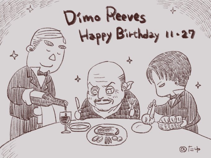 #ディモ・リーブス生誕祭
普段、兵長と団長を色々サポートしてくれる会長に、たまには恩返ししようぜの会。
遅刻してゴメン❗️🙇 