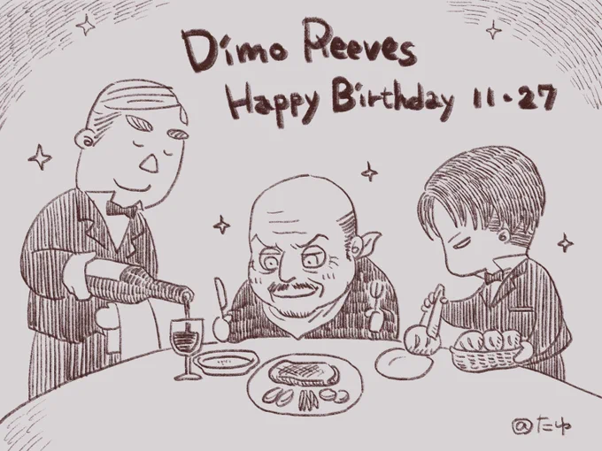#ディモ・リーブス生誕祭
普段、兵長と団長を色々サポートしてくれる会長に、たまには恩返ししようぜの会。
遅刻してゴメン❗️🙇 