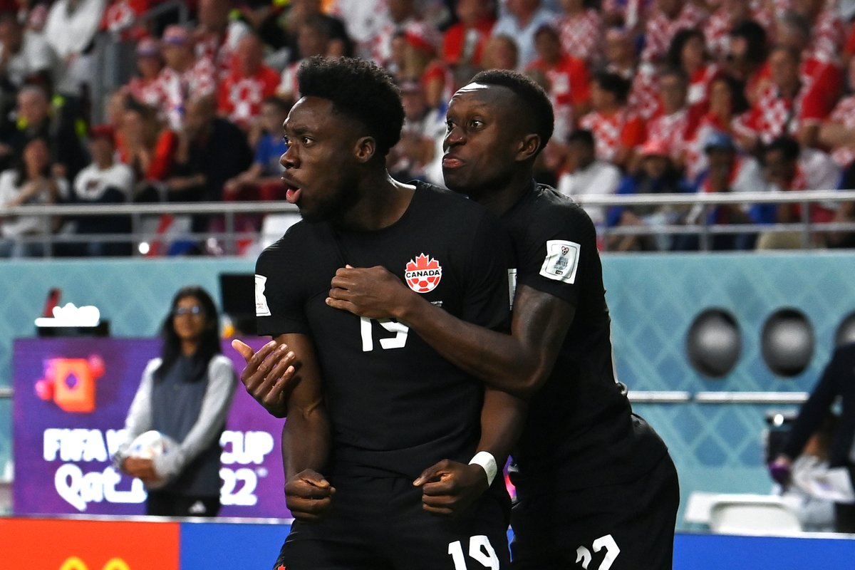 sportbible's tweet photo. Alphonso Davies' journey.

2000: Born in refugee camp
2005: Moves to Canada to escape civil war
2016: Becomes second youngest starter in MLS history
2019: Wins Bundesliga in first season
2020: Wins Champions League
2022: Scores Canada's first ever World Cup goal

WHAT A PLAYER! https://t.co/nSa8p4v8st