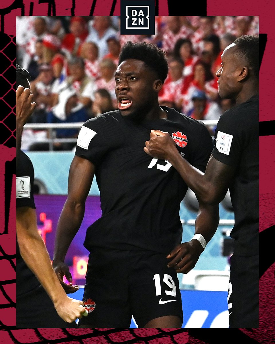 DAZN_CA's tweet photo. INCREDIBLE 😲

@AlphonsoDavies scores the fastest goal of this #FIFAWorldCup 🇨🇦

#WeCan #CANMNT https://t.co/YCq32MnBgD