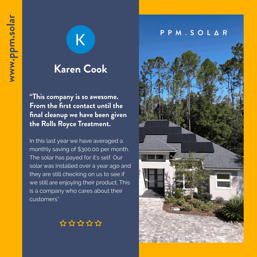 PPMSolar's tweet photo. We have no words to add, only gratitude and pride to have fantastic clients among our local folks! 😎

#customerexperience #solarenergy #FloridaLife #Florida https://t.co/e7oprHFqxa