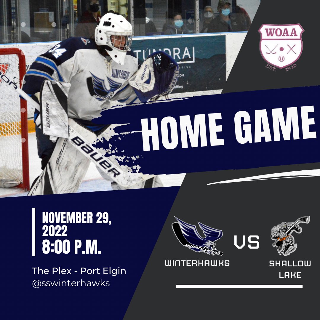 We’re home for a little midweek hockey this Tuesday when we host <a href="/SLCrushers/">ShallowLake Crushers</a>, looking to avenge Friday’s loss. 

8:00pm start at The Plex!
