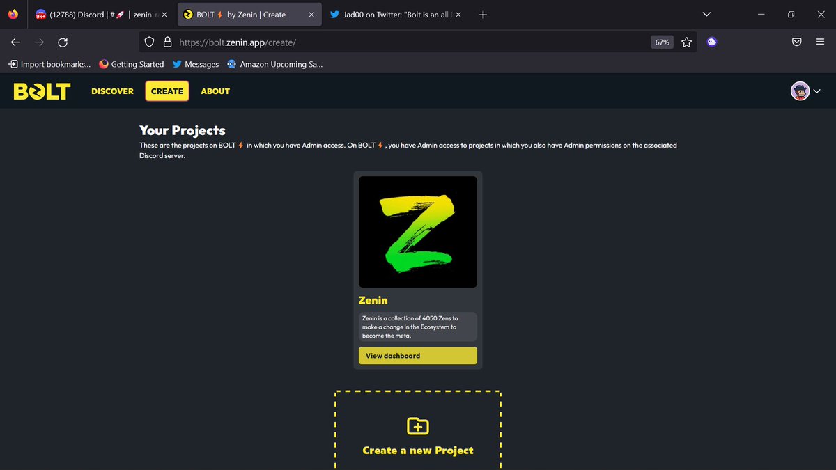 jadoodotsol's tweet photo. 2. Another main use of @BoltByZenin is Collaboration tool. 
It is a tool the lets you send collab request to other projects without ever joining their discord. 
A collab manager signs up on our dashboard, creates a project and install the bot in their server, and are ready to go. https://t.co/qqpXkXeFj3