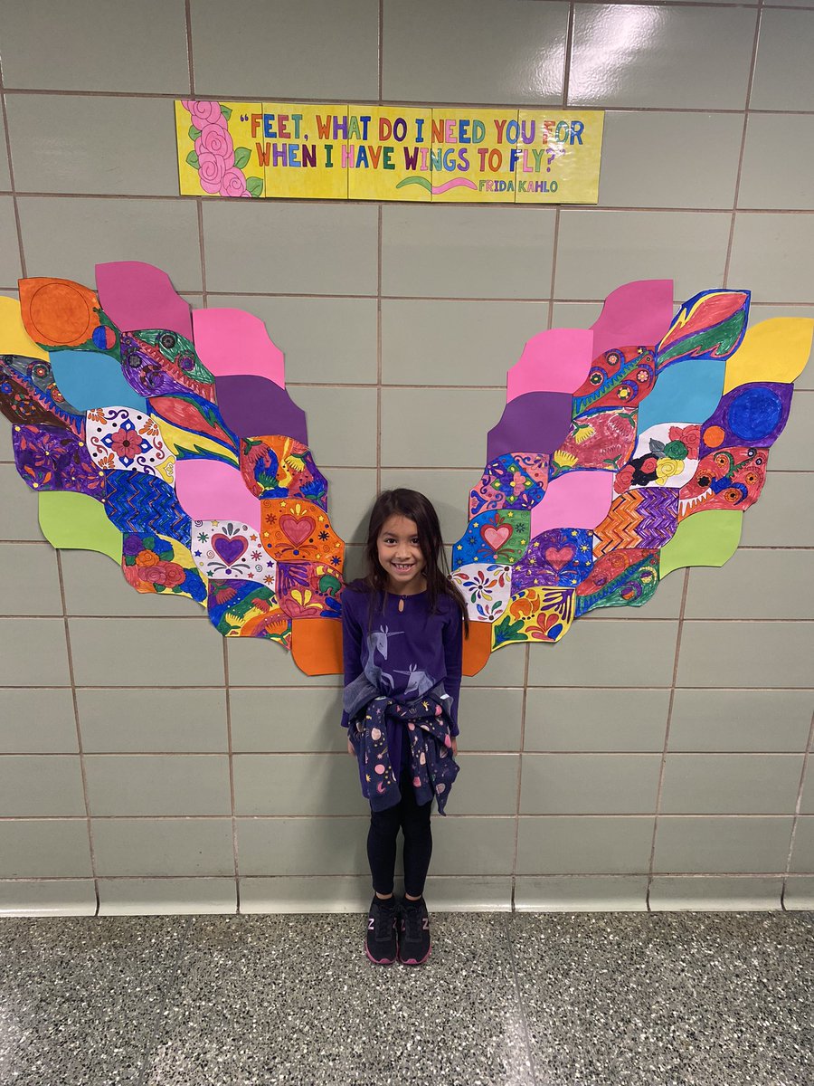 POBSRLIBRARY's tweet photo. Stratford Road 3rd Graders took part in building a collaborative mural using tessellation pieces. They were truly inspired after learning about the Mexican Painter Frida Kahlo. #HispanicHeritageMonth #teamwork #wingstofly @MrsPsihogiosPOB @POBSchools @BWileyPOB @StratfordRdPOB https://t.co/Rd8fThcasb