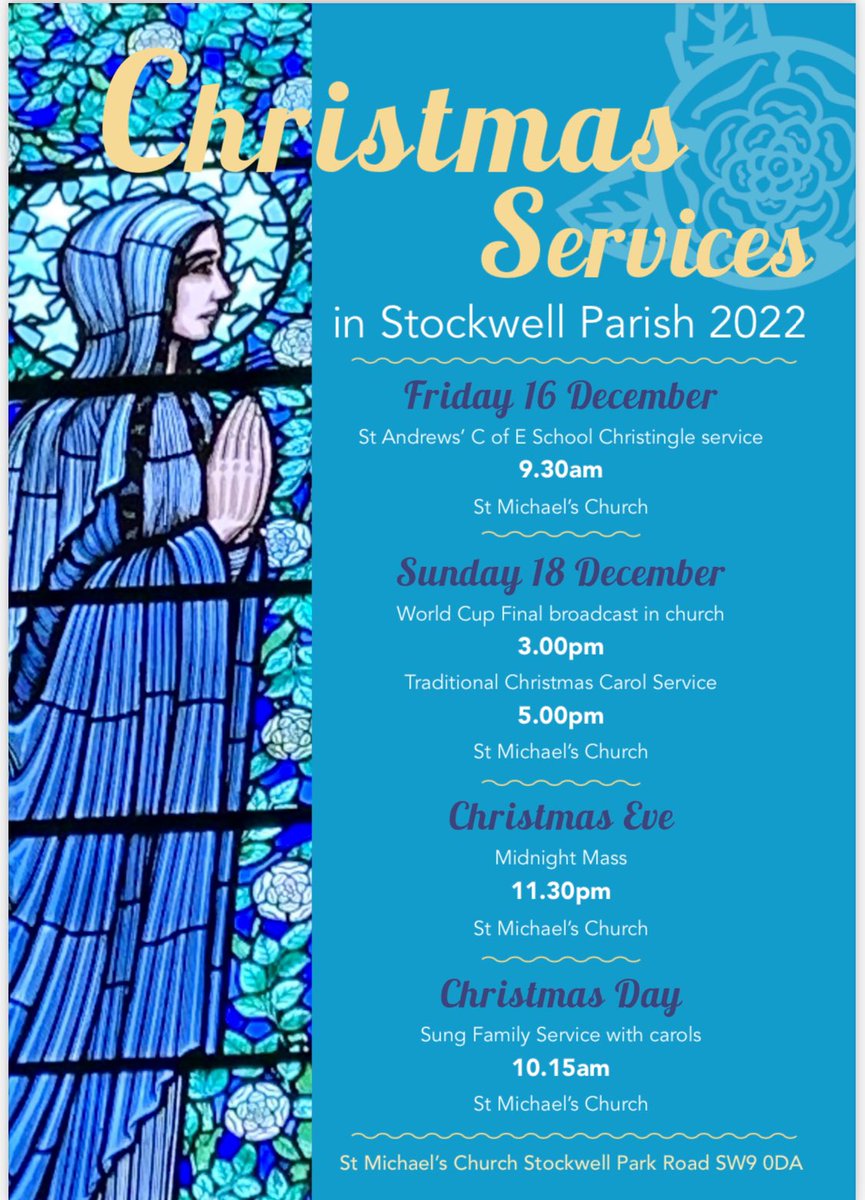 Christmas services in @ParishSw9 #Stockwell @SouthwarkCofE @lambeth_council