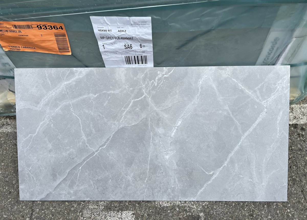 lineabaor's tweet photo. #Nové dlaždice!
K dispozici na sklad m² 612,36
od 45x90 MARVEL PRO GREY FLEURY #rektifikovaná
Porcelánové dlaždice, matný povrch, tloušťka 10 mm
#keramickádlažba 1ª Jakost!
Vyrobené v Itálii 🇮🇹
@atlasconcorde 

ℹ️  lineabaor@gmail.com
🚚  Přímo z Itálie https://t.co/RQ38A3dWll