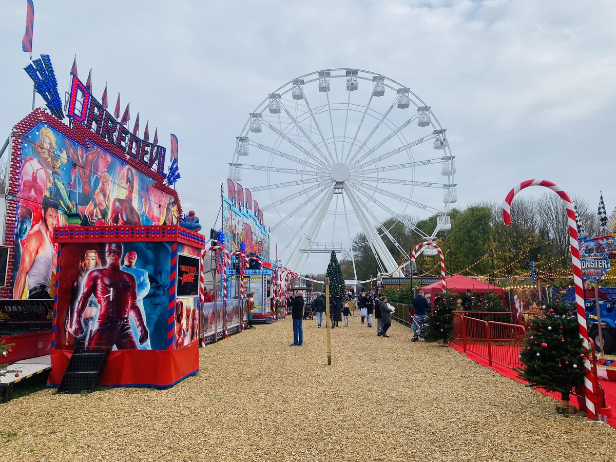 CoastersWide's tweet photo. I visited Winter Wonderland in Bedford this afternoon. Small fair with a good selection of rides. The Runaway Train coaster is owned by Stanley Thurston &amp; Sons. #WinterWonderland #Bedford #Funfair #RollerCoaster #CredLife #WWCOnTour https://t.co/BMDd2zPhES
