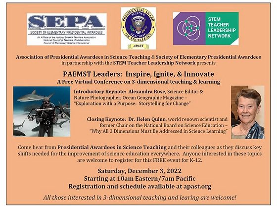 NEXT WEEKEND!  FREE PROFESSIONAL LEARNING!

3-DIMENSIONAL TEACHING &amp; LEARNING VIRTUAL CONFERENCE:  Saturday, December 3rd
Storylining will be introduced in some sessions!
Free registration available at forms.gle/waE2aYJxXBtMGz…